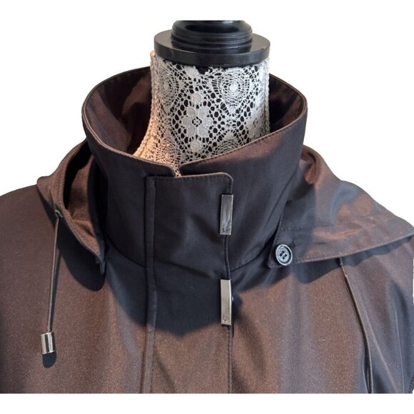 London Fog Water Resistant Hooded Softshell Jacket In Black Size M womans - Picture 7 of 16